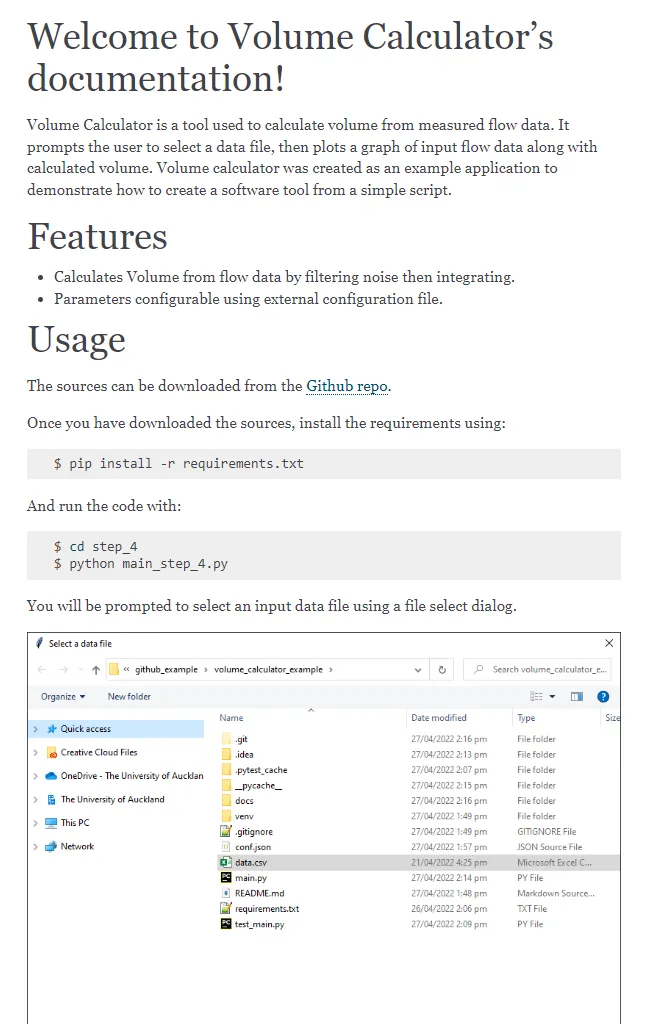 volume calculator documentation volume calculator documentation